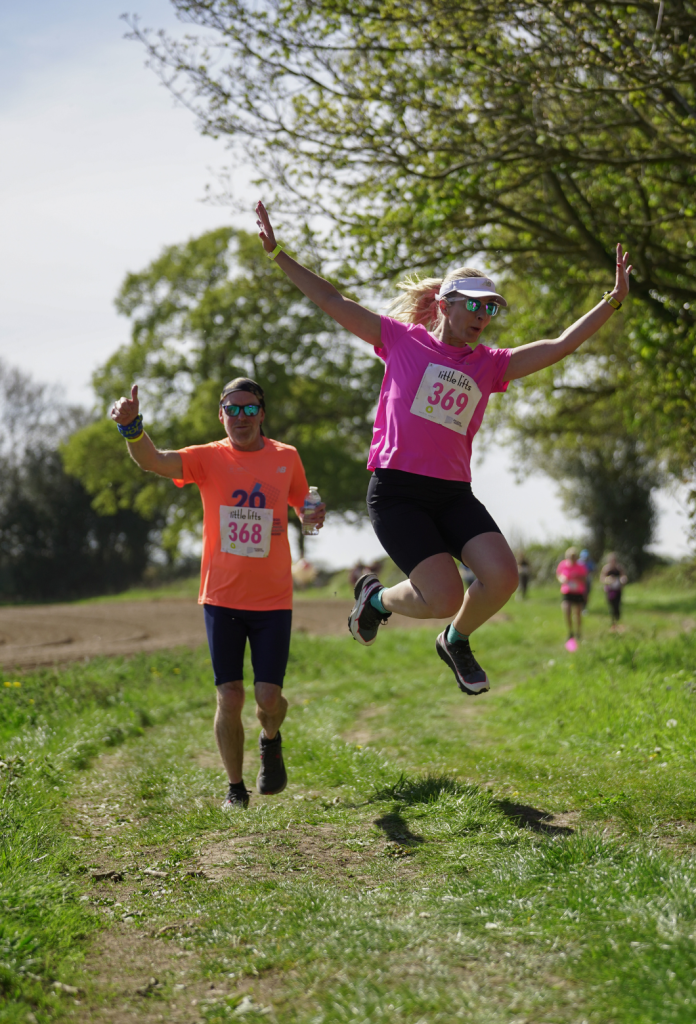 Trail runners on route