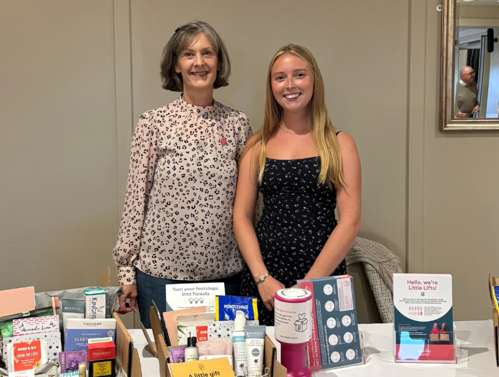 Anya and Volunteer Claire at Whispers Charity Fashion Show