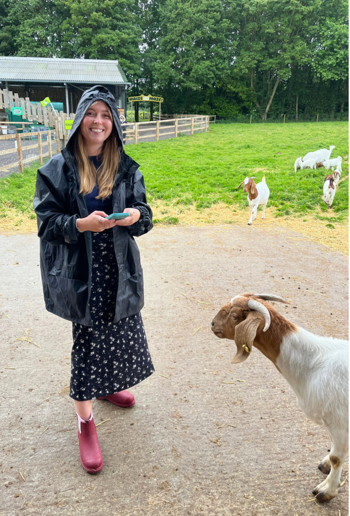 Anya at Charity Partner Goat Shed