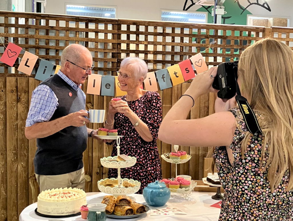 Anya photographing Bakes for Kindness Campaign Images