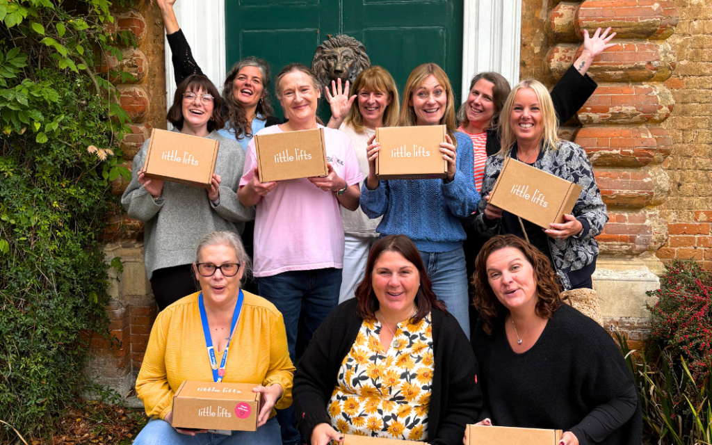 Breast Cancer Charity Community with gift Boxes