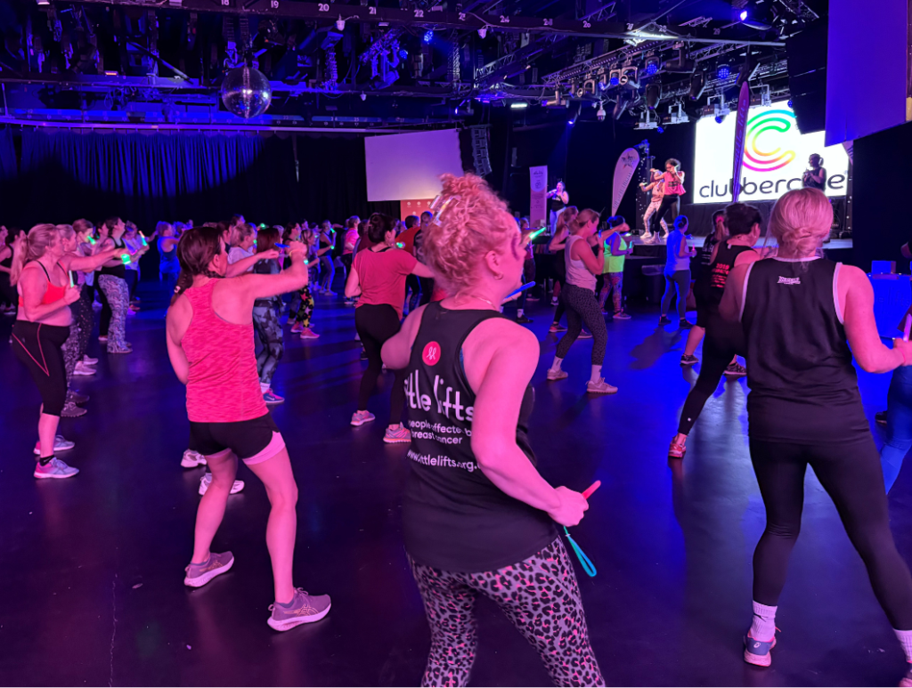Breast cancer charity event participants