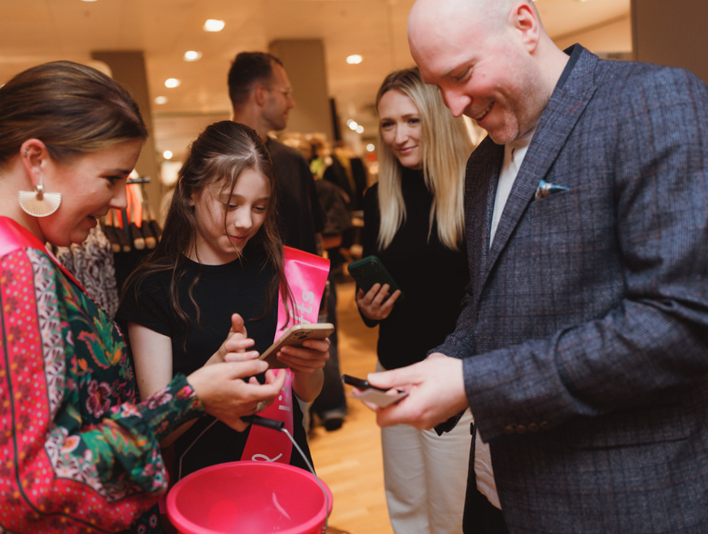 Breast cancer charity event raffle