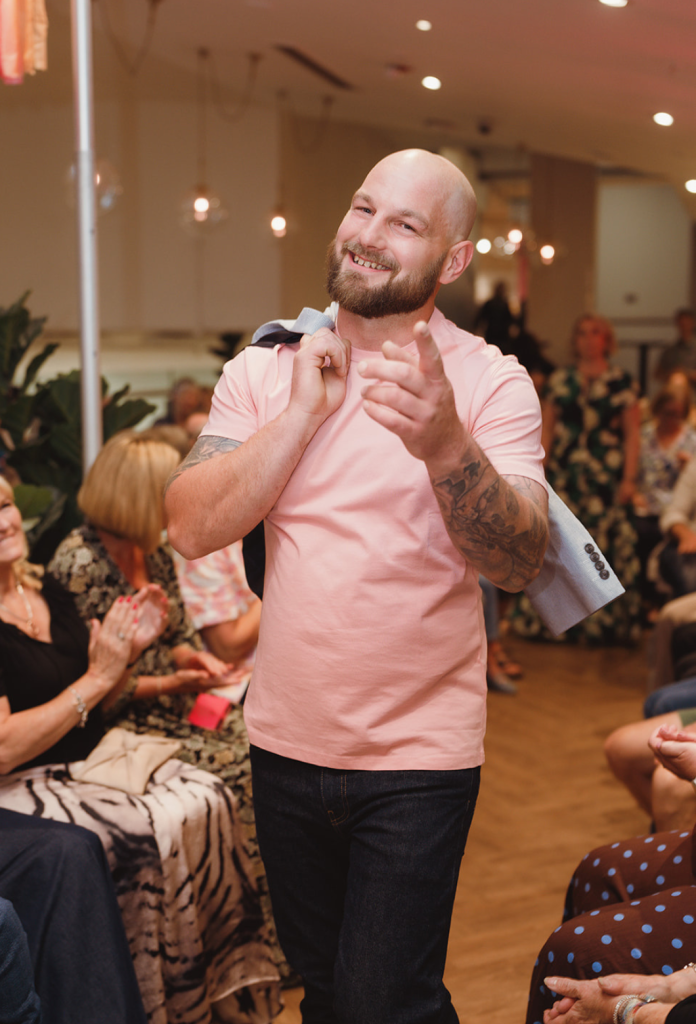 Breast cancer charity fashion show model Aaron