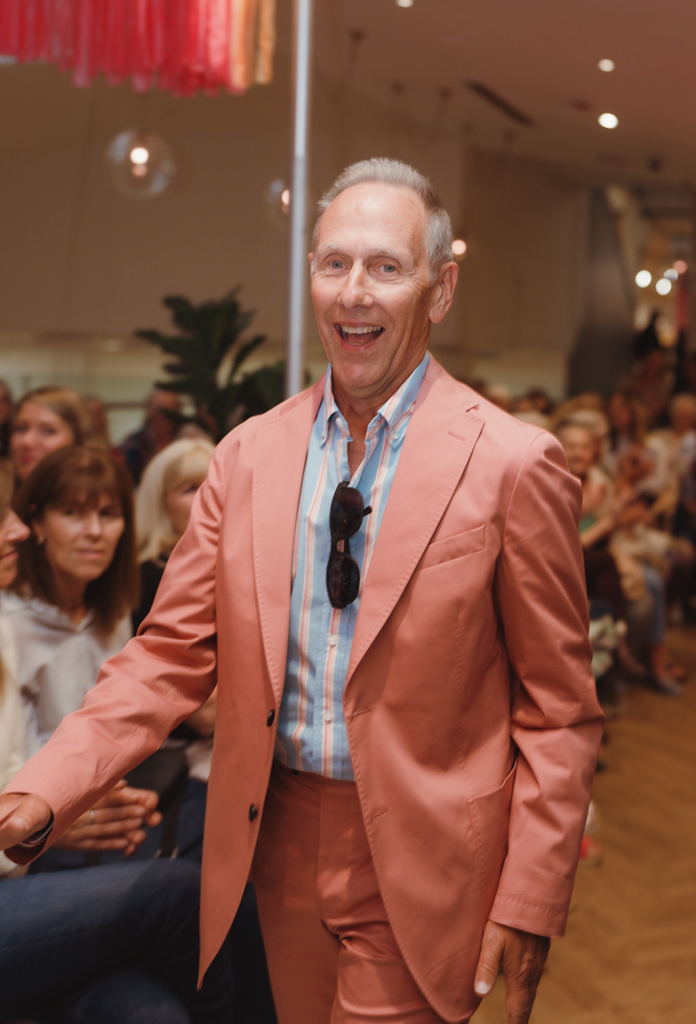 Breast cancer charity fashion show model Graham