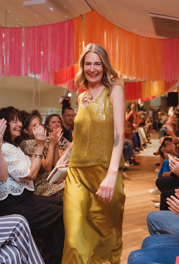 Breast cancer charity fashion show model Jo