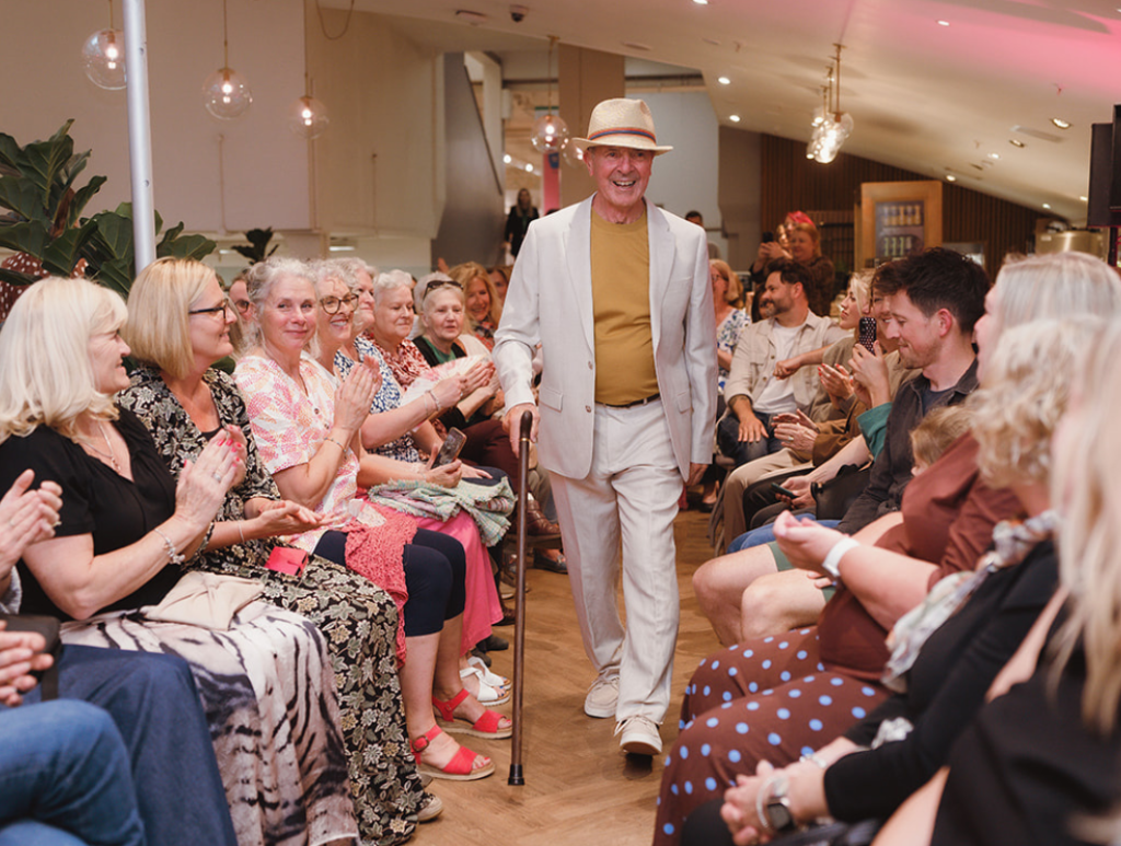 Breast cancer charity fashion show model Leon