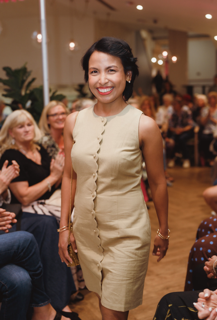 Breast cancer charity fashion show model Marian