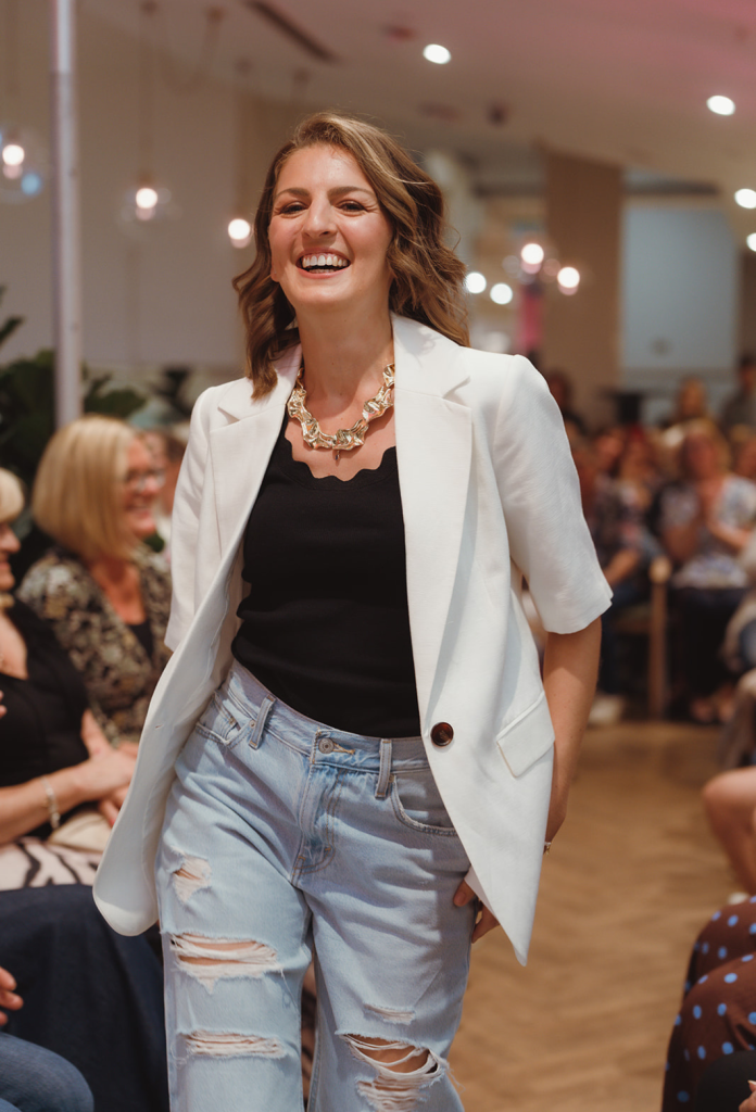 Breast cancer charity fashion show model Nadine