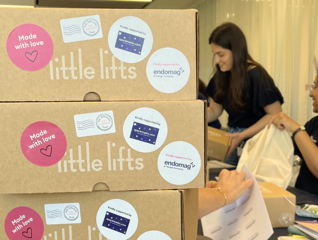Breast cancer charity gift Boxes supported by Endomag