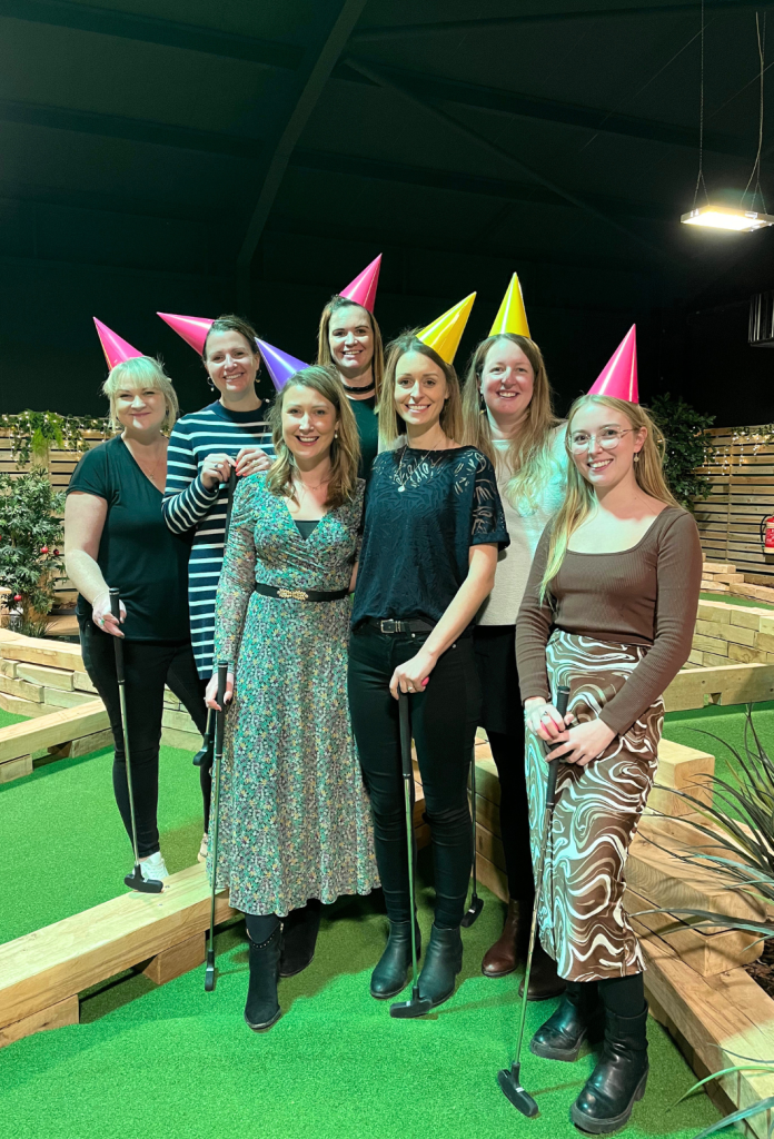 Little Lifts Charity at Team Day Playing Mini Golf
