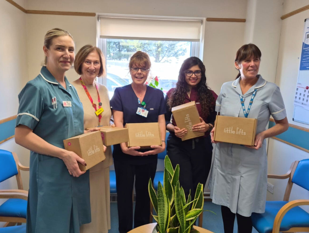 Hospital Partner Team with Little Lifts Gift Boxes