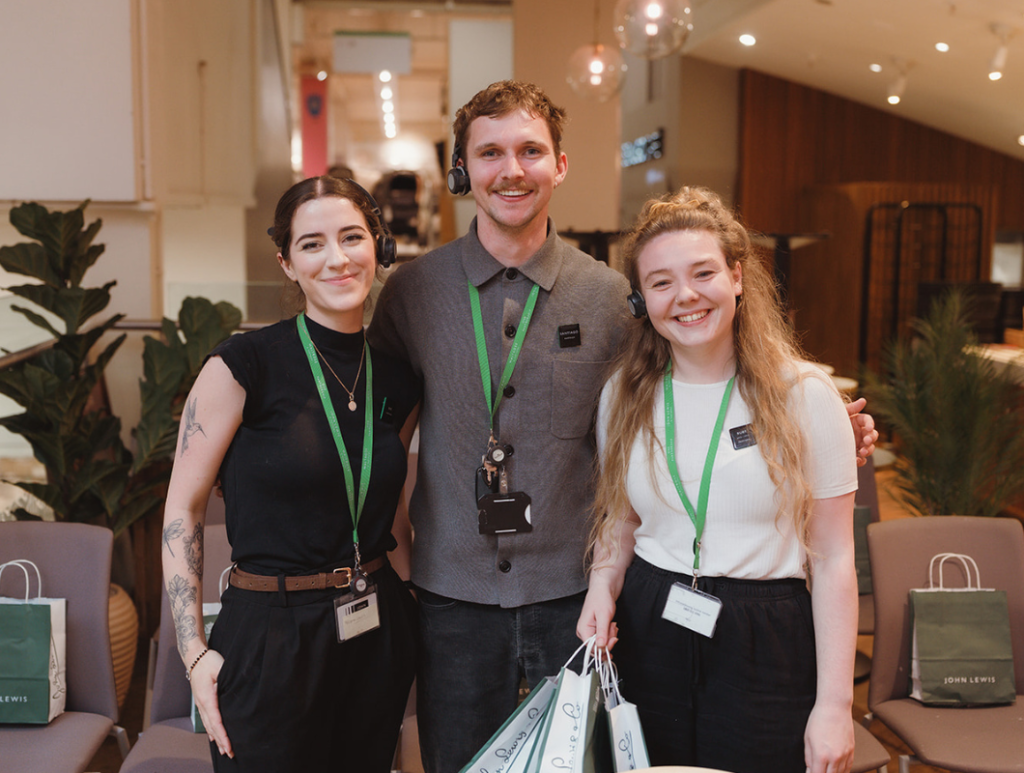 John Lewis Team setting up Fashion Show
