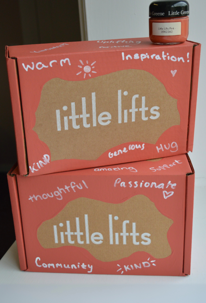 Little Lifts Box Painted with Little Greene Paint and decorated