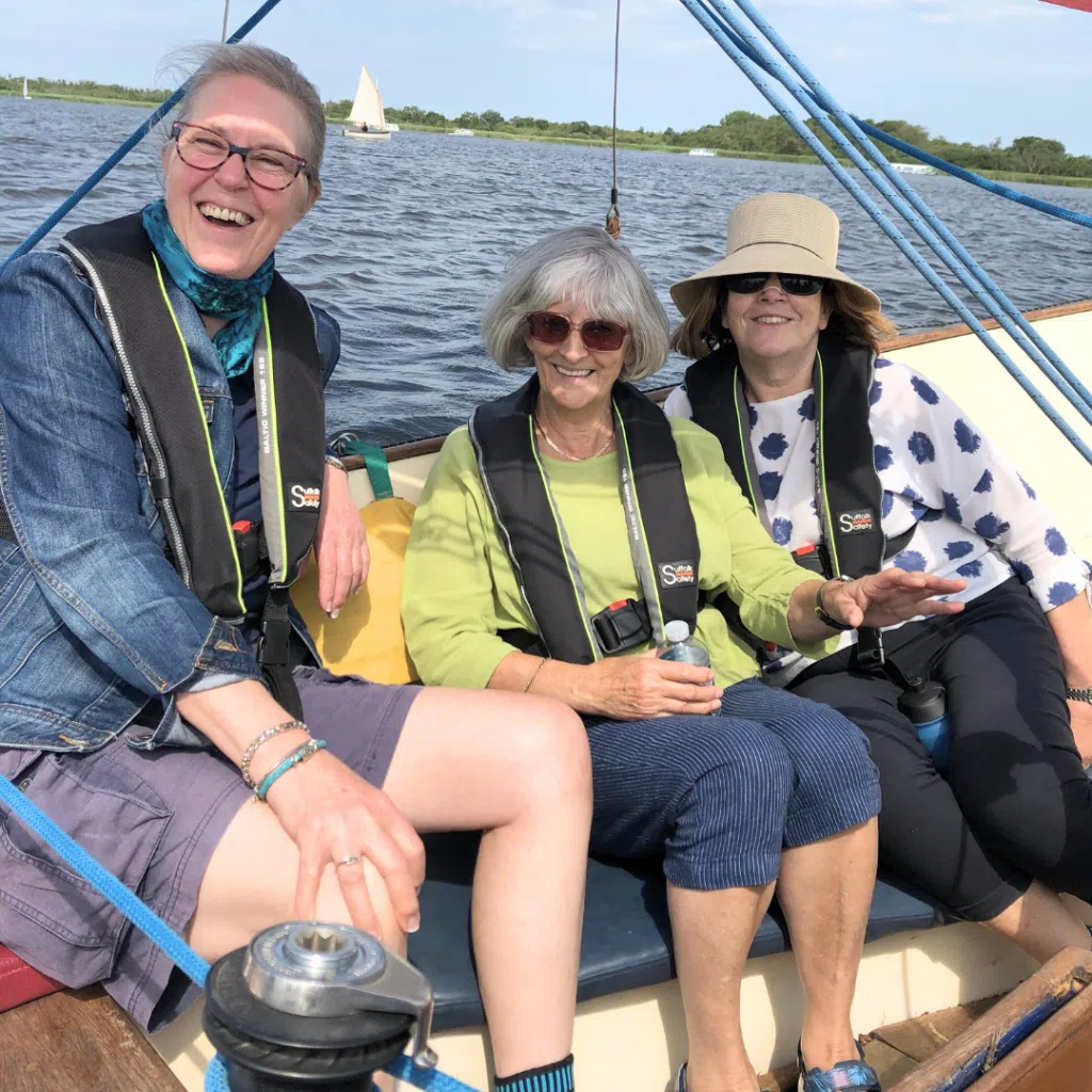 People affected by breast cancer on boat trip charity event