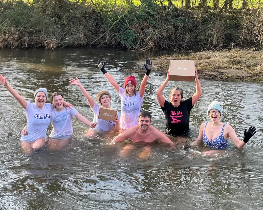 Breast cancer charity and supporters taking part in big dip fundraising challenge