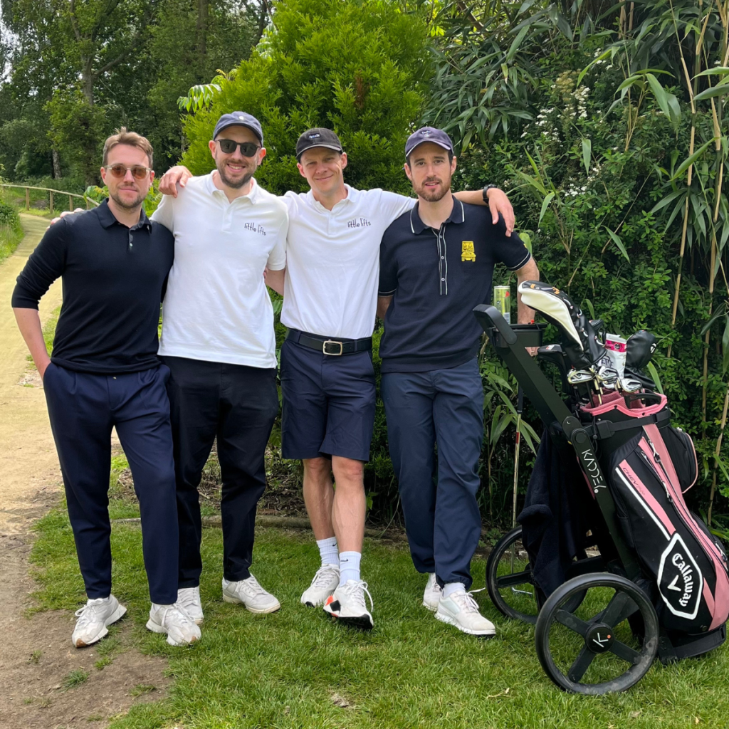 Breast cancer charity supporters at annual golf day fundraising event