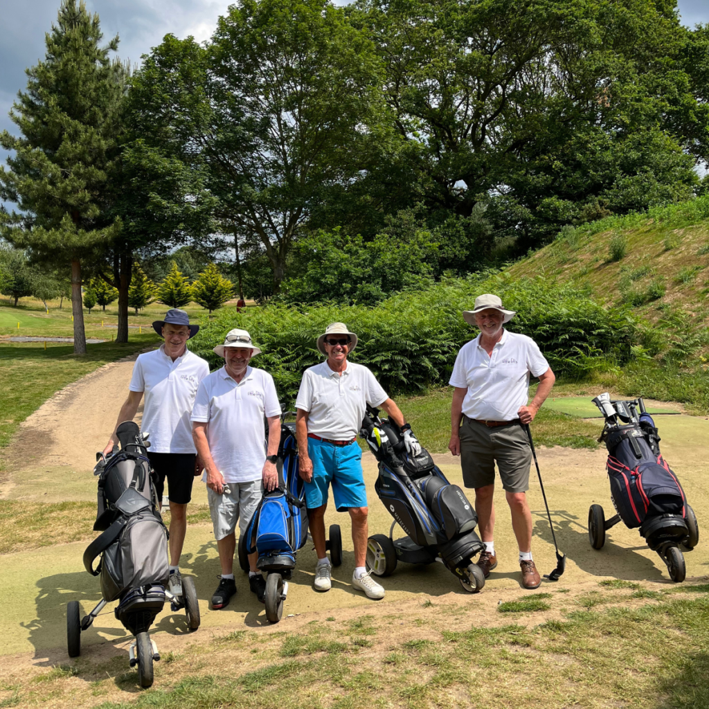 Breast cancer charity supporters at annual golf day fundraising event