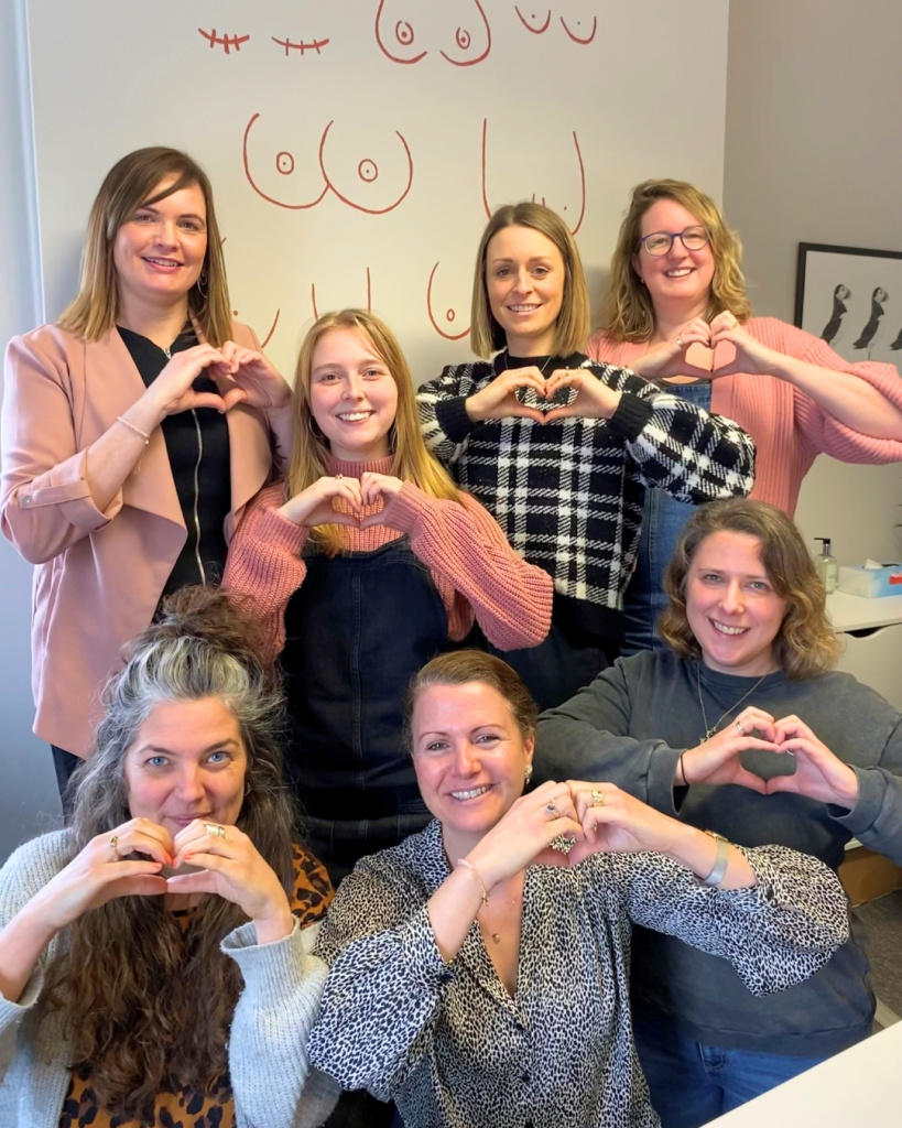 Breast cancer charity team on International Womens Day