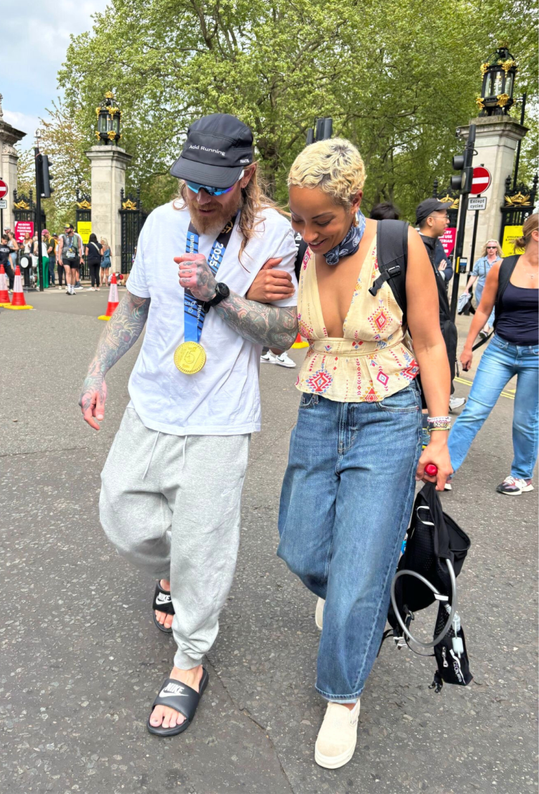 Louis and Lucy breast cancer charity marathon fundraisers