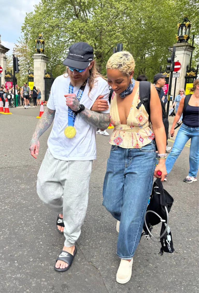 Louis and Lucy breast cancer charity marathon fundraisers