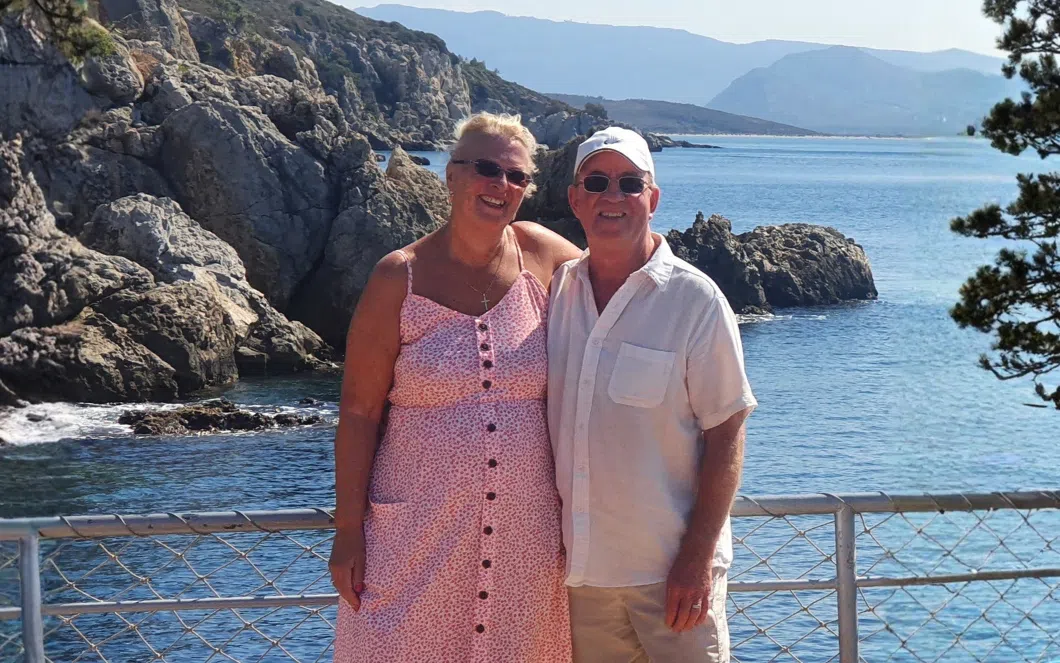 Breast cancer charity beneficiary Paul and his wife