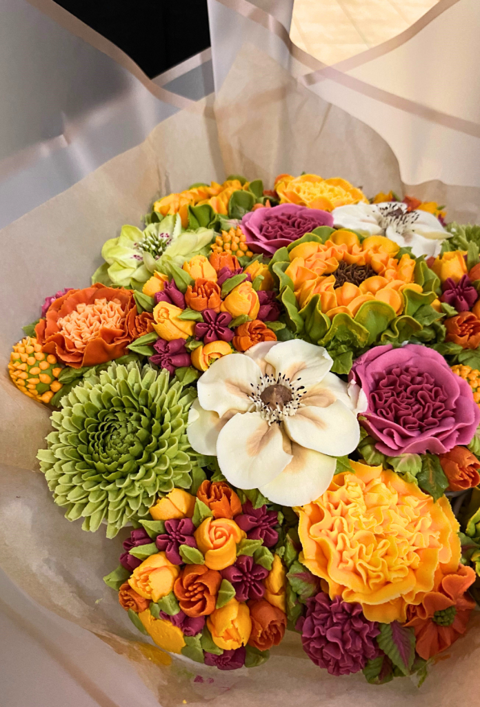 breast cancer charity event treats flower sweets