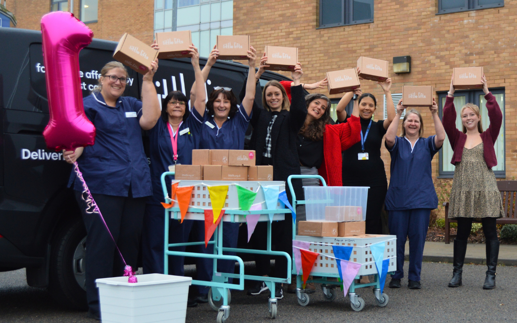 NNUH team with Little Lifts Surgery Gift Boxes